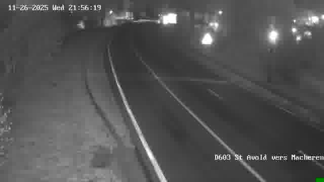Webcam sur la D603 située à proximité de Saint-Avold. Vue orientée vers Macheren.
