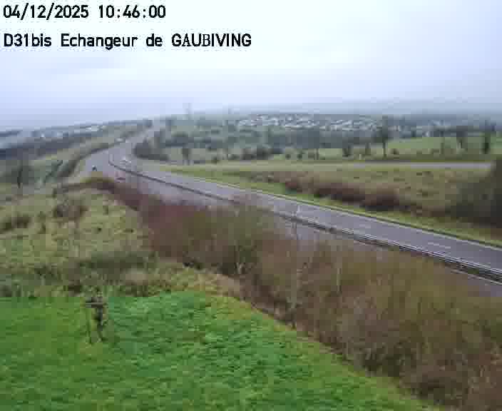 Dispositif d’observation sur D31bis (France) à Gaubiving, en direction de Sarreguemines, offrant une visualisation fiable des conditions de circulation.