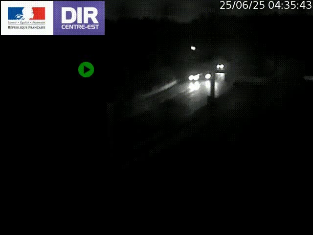 Caméra de circulation routière sur le boulevard périphérique Laurent Bonnevay de Lyon (D383) à hauteur de Bron, avant la jonction avec l'A43. Vue orientée vers l'échangeur