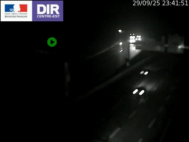 Caméra de circulation routière sur le boulevard périphérique Laurent Bonnevay de Lyon (D383) à hauteur de Bron, avant la jonction avec l'A43. Vue orientée vers l'échangeur