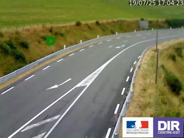 Webcam sur le col Pin Bouchain, vue orientée vers Roanne, en provenance de Lyon sur la nationale 7 (N7)