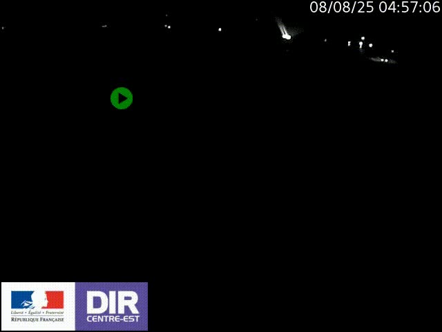 Webcam sur le quai Parjot à Vienne, aux Portes de Lyon, sur la Nationale 7, à la jonction avec le boulevard du Rhône-nord (D1407), caméra orientée vers Lyon