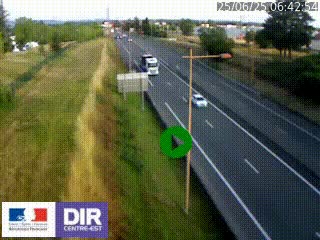 Webcam à Mably, à proximité de Roanne en direction de Moulins sur la N7