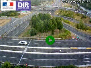 Webcam traffic à Grenoble-sud sur l'autoroute A480. Vue orientée vers l'entrée et la sortie de Grenoble