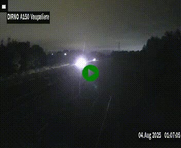 Webcam autoroute A150 à hauteur de La Vaupalière en périphérie de Rouen. Vue orientée vers Rouen