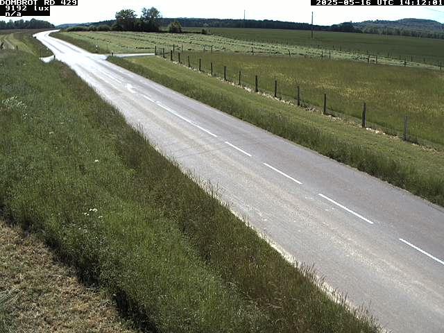 Webcam à Dombrot-le-Sec dans le département des Vosges sur la D429 à 407 mètres d'altitude