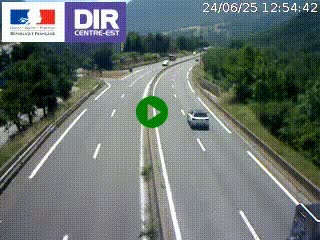 Caméra sur la Nationale 90 (N90) à La Léchère, en direction et à proximité d'Albertville
