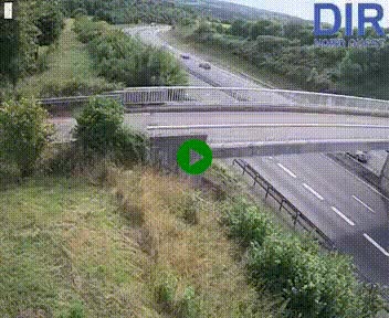 Webcam sur A84 à hauteur de Pont-Farcy, au niveau du pont autoroutier sur la Vire, au sud de Saint-Lô