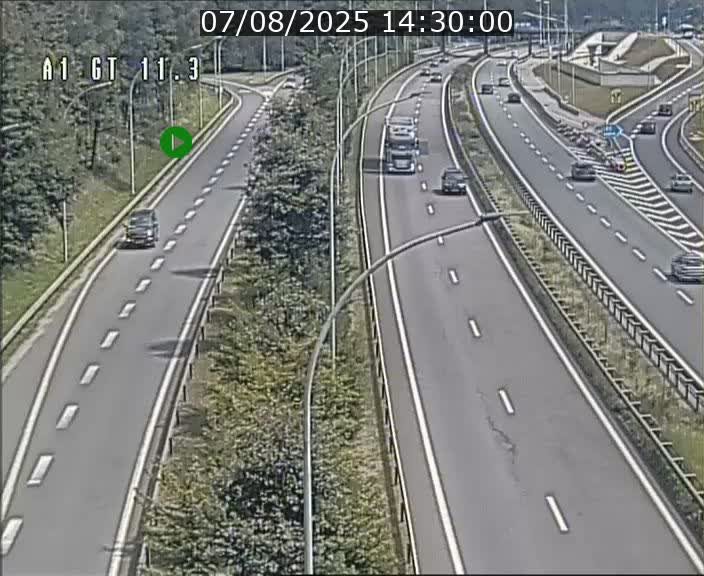 Traffic live webcam Luxembourg Senningerberg - A1 direction Allemagne - BK 11.3