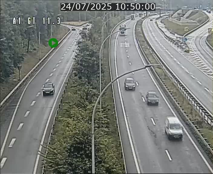 Traffic live webcam Luxembourg Senningerberg - A1 direction Allemagne - BK 11.3