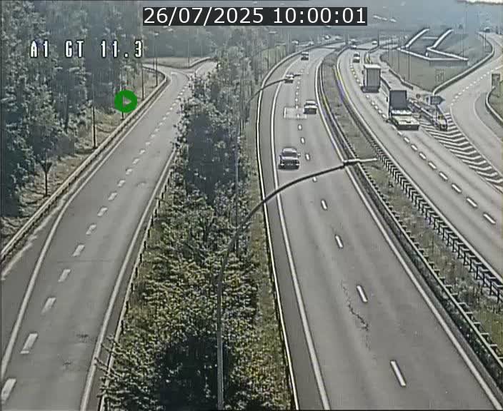 Traffic live webcam Luxembourg Senningerberg - A1 direction Allemagne - BK 11.3