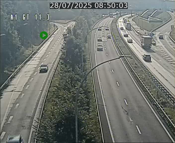 Traffic live webcam Luxembourg Senningerberg - A1 direction Allemagne - BK 11.3