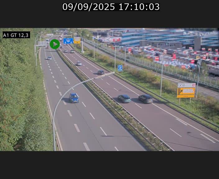 Traffic live webcam Luxembourg Senningerberg - A1 direction Allemagne - BK 12.3