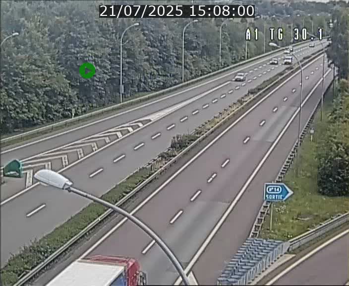 Traffic live webcam Luxembourg Grevenmacher - A1 direction Luxembourg - BK 30.1