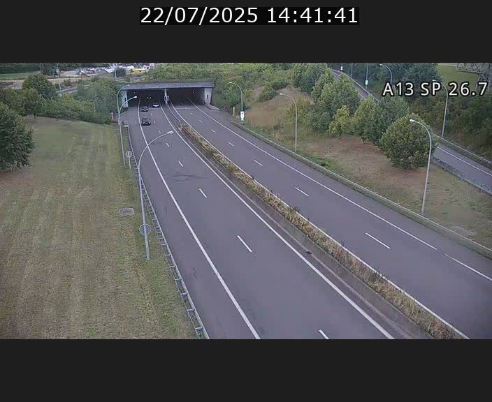 Traffic live webcam Luxembourg Frisange - A13 direction Luxembourg-ville - BK 26.7
