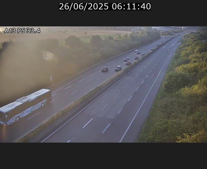 Webcam trafic sur A13 à hauteur de Mondorf-les-Bains en direction d'Altwies