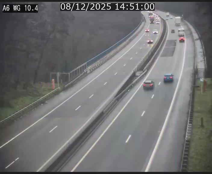 Traffic live webcam Luxembourg Mamer - A6 - BK 10.4 - direction Luxembourg/France/Allemagne