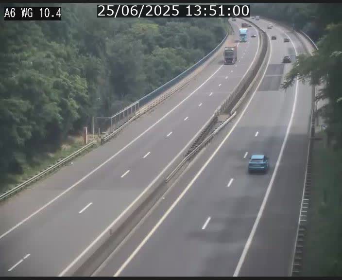 Traffic live webcam Luxembourg Mamer - A6 - BK 10.4 - direction Luxembourg/France/Allemagne