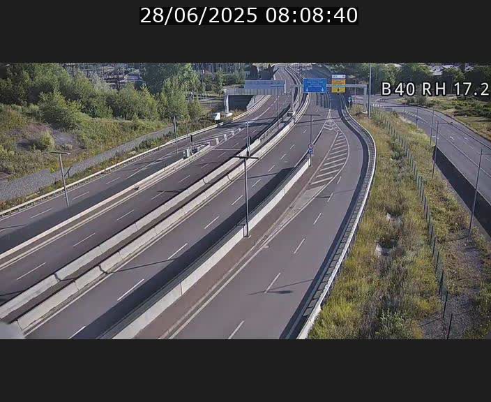 Webcam sur le contournement d'Esch Belval à hauteur de la sortie Université de Luxembourg. Vue orientée vers Luxembourg