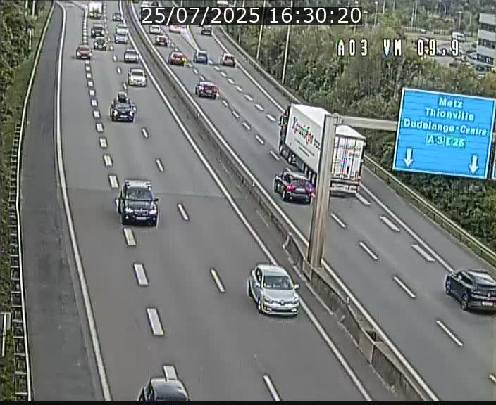 Webcam Autoroute à la Croix de Bettembourg - A3 - BK 9.9 - direction France