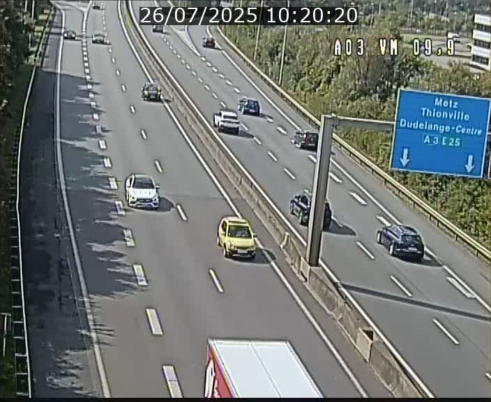 Webcam Autoroute à la Croix de Bettembourg - A3 - BK 9.9 - direction France