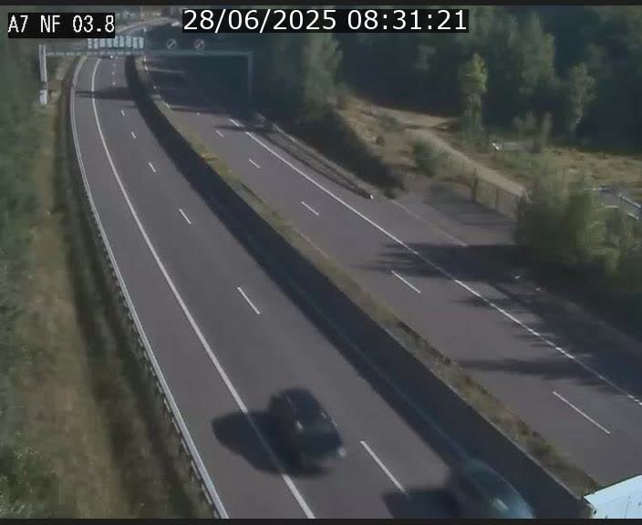 Webcam autoroute A7 au Luxembourg à la sortie du Tunnel Stafelter vers le Nord