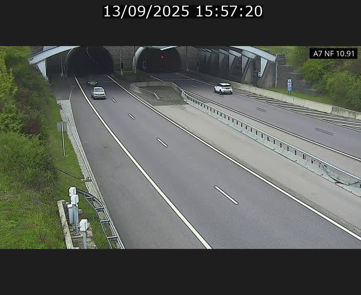 Caméra trafic Luxembourg - A7, Tunnel Gousselerbierg, entrée sud, direction Mersch