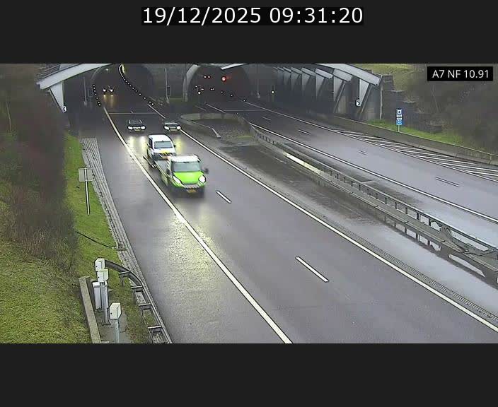 Caméra trafic Luxembourg - A7, Tunnel Gousselerbierg, entrée sud, direction Mersch