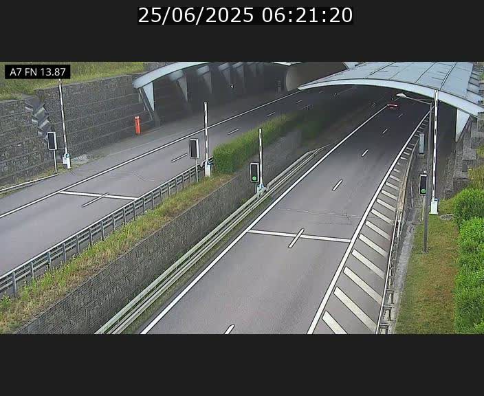 Caméra trafic Luxembourg - A7, Tunnel Gousselerbierg, entrée nord, direction Lorentzweiler