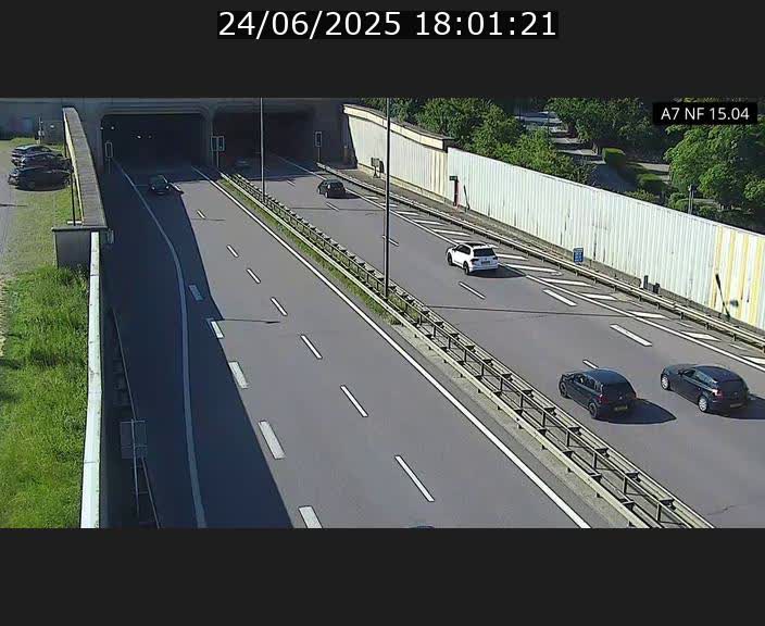 Caméra trafic Luxembourg - A7, Tunnel Mersch, entrée sud, direction Ettelbruck