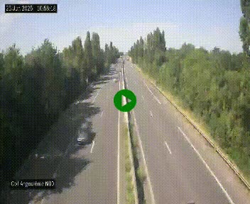 Webcam routière à la fin de la N10, en périphérique ouest d'Angouleme, proche de la jonction avec l'A10