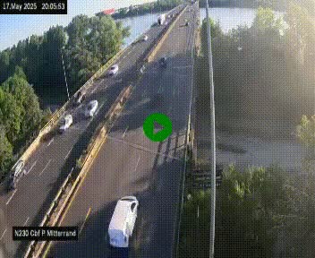 Webcam sur le périphérique de Bordeaux à l'est de la ville. Caméra située sur le Pont Mitterand sur la N230