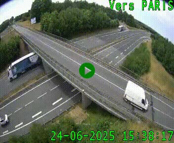 Clone of Caméra routière sur l'autoroute A20 au nord de Limoges, à la jonction avec la N520. Vue orientée vers Paris