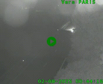 Caméra routière sur l'autoroute A20 au nord de Limoges, à la jonction avec la N520. Vue orientée vers Paris
