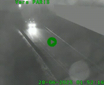 Caméra routière sur l'autoroute A20 à Saint-Pardoux-l'Ortigier, à la jonction avec l'A89. Vue orientée vers Paris