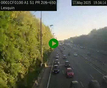 Webcam autoroute A1 à hauteur de Lesquin. Vue orientée vers Lille