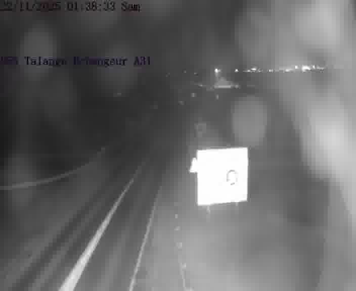 Webcam sur la D55 à Talange au niveau du pont surplombant l'A31 (sens droite-gauche vers Luxembourg). Vue orientée vers Ay-sur-Moselle.