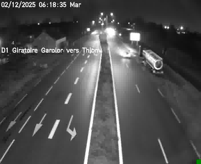 Webcam de surveillance sur D1 (France) à Ennery, cadrée vers Thionville, proposant une information routière utile aux déplacements quotidiens.