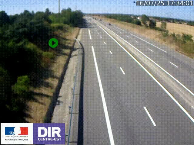 Webcam sur le contournement de Valence, sur la Nationale 7, à la jonction avec la N532, caméra orientée vers Grenoble