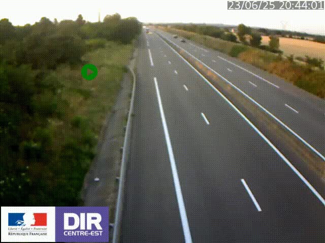Webcam sur le contournement de Valence, sur la Nationale 7, à la jonction avec la N532, caméra orientée vers Grenoble