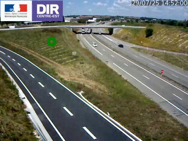 Webcam sur le contournement de Valence, sur la Nationale 7, caméra orientée vers Lyon