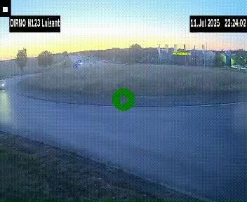 Webcam en périphérie de Chartres sur la N123, à hauteur de Luisant. Vue orientée vers Chartres