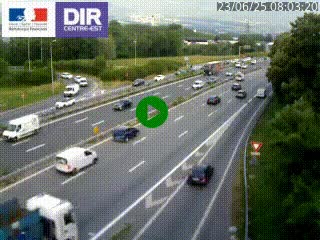 Caméra routière à hauteur de la sortie 15 Chambéry-centre au PK 4,103 en direction d'Albertville
