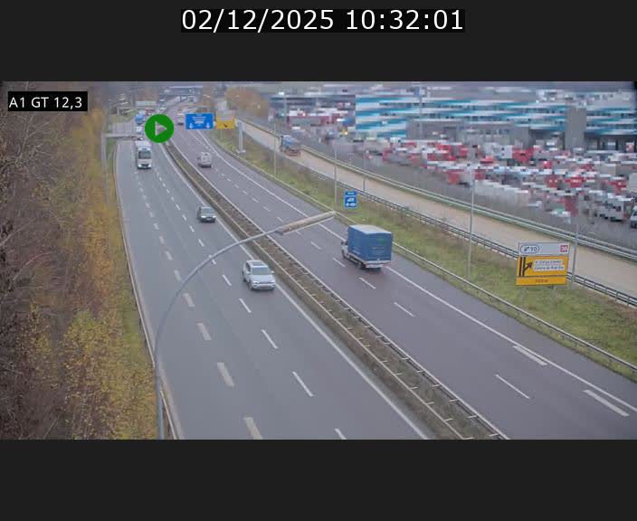 Traffic live webcam Luxembourg Senningerberg - A1 direction Allemagne - BK 12.3