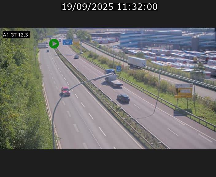 Traffic live webcam Luxembourg Senningerberg - A1 direction Allemagne - BK 12.3