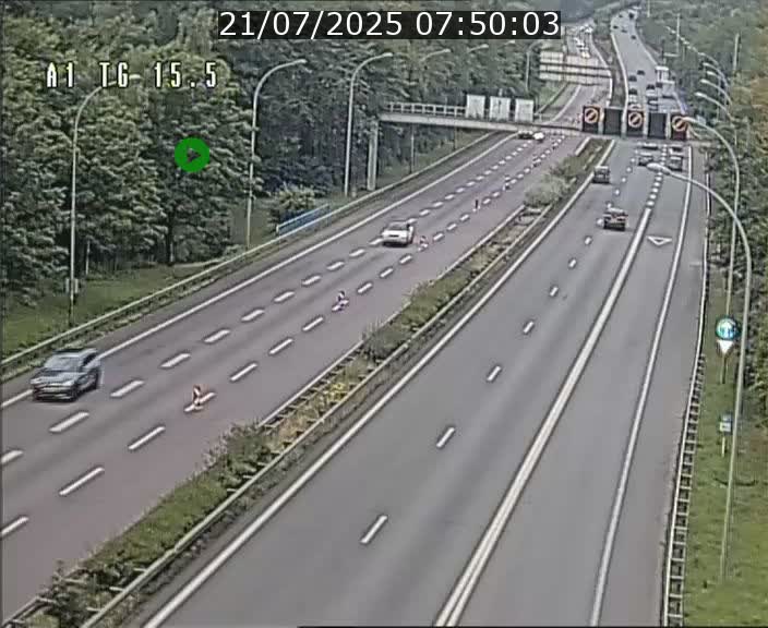 Traffic live webcam Luxembourg Munsbach - A1 direction Luxembourg - BK 15.5