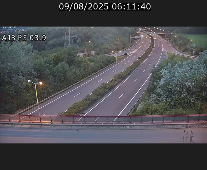 Traffic live webcam Luxembourg Differdange - A13 direction Esch-sur-Alzette - BK 3.9