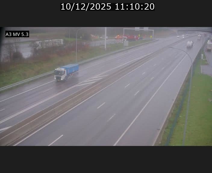 Webcam à l'Aire de Berchem au Luxembourg sur l'A3. Vue orientée vers la France