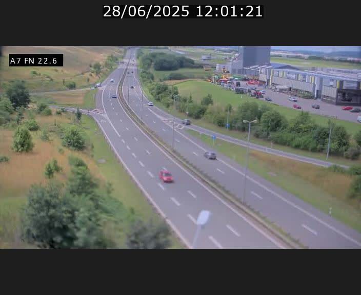 Caméra trafic Luxembourg - A7, Colmar-berg direction Mersch
