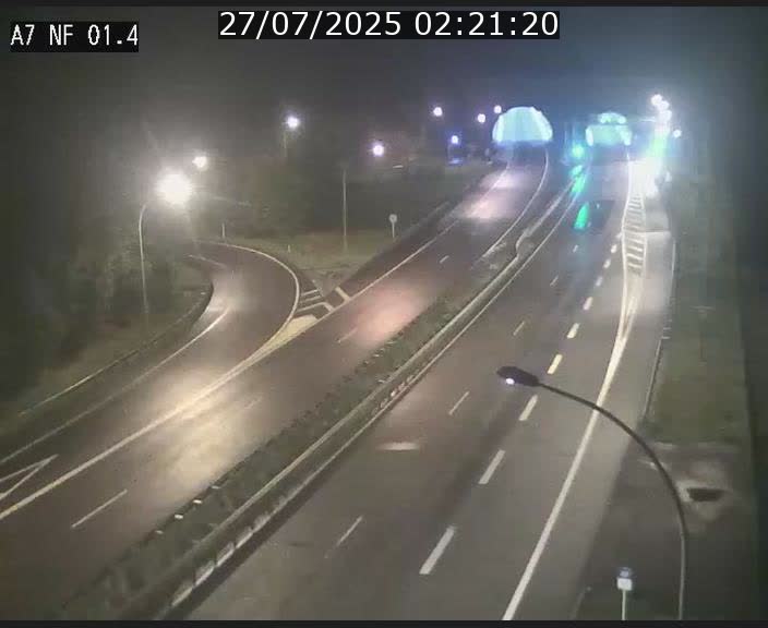 Caméra autoroute Luxembourg A7 - Echangeur Waldhaff - direction Tunnel Stafelter